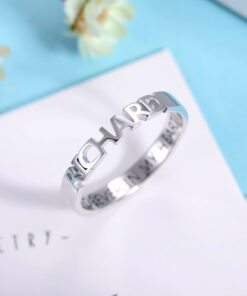 Anillo apilable con nombre personalizado GrethyFashion Joyeria